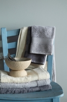 6'Lı Lotus Antrasit/Gri/Ekru Havlu Seti 50x90 CM