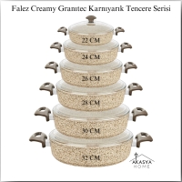 Falez Creamy Granitec 30 Cm Karniyarik Tencere Cre3015