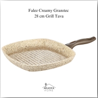 Falez Creamy Granitec 28 Cm Kare Grill Tava Cre3013