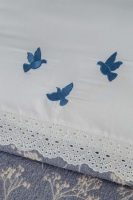 Çift Kişilik Albatros İndigo Timeless Yatak Örtüsü Nevresim Prime Set