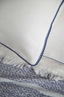 Çift Kişilik Cali İndigo Pamuk Yatak Örtüsü Nevresim Seti