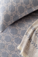 Çift Kişilik Crown İndigo Timeless Yatak Örtüsü Nevresim Prime Set