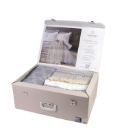 Çift Kişilik Crown İndigo Timeless Yatak Örtüsü Nevresim Prime Set