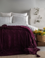 Çift Kişilik Ellion Cherry Trikolu Battaniyeli Nevresim Takımı