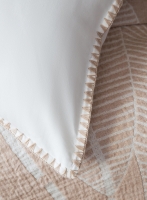 Çift Kişilik June Bej Müslin Yatak Örtülü Nevresimli Pike Takımı