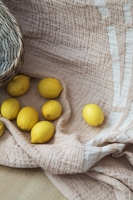 Çift Kişilik June Bej Müslin Yatak Örtülü Nevresimli Pike Takımı