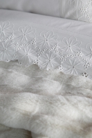 Çift Kişilik Nolan Beyaz Yatak Örtülü Nevresim Set