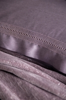 Çift Kişilik Paris Mürdüm Yatak Örtülü Nevresimli Set