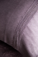 Çift Kişilik Paris Mürdüm Yatak Örtülü Nevresimli Set