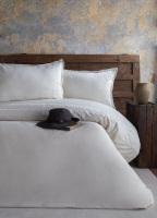 Çift Kişilik Runa Bej Saten Nevresim Takımı