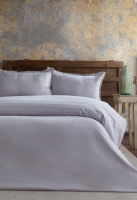 Çift Kişilik Runa Gri Saten Nevresim Takımı