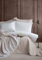 Çift Kişilik Serene Bej Timeless Yatak Örtüsü Nevresim Prime Set