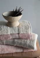 Lotus 90x150 CM 4'Lü Blush/Ekru Havlu Aile Seti